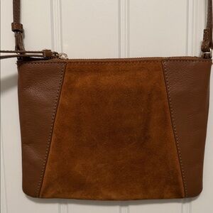 Vintage Brown Leather Crossbody Bag